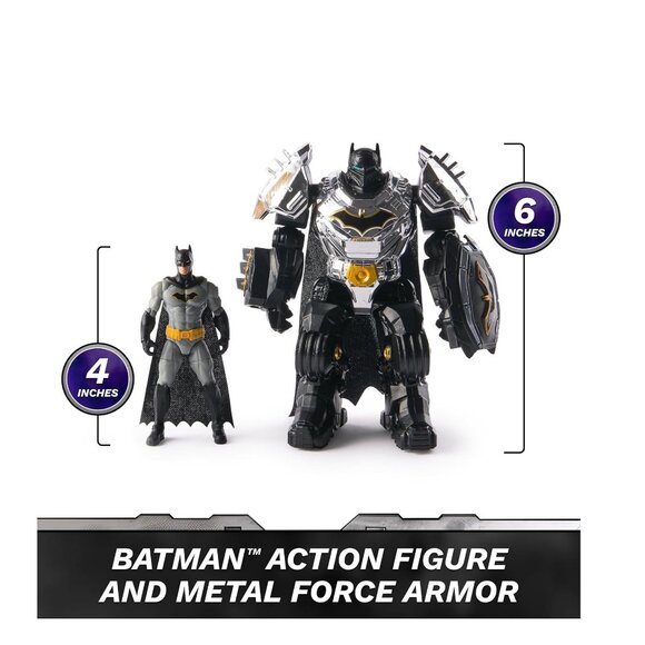 NEW DC Comics Metal Force Batman Action Figure 6" Toy Armor Suit Superhero Inclu - Picture 11 of 16